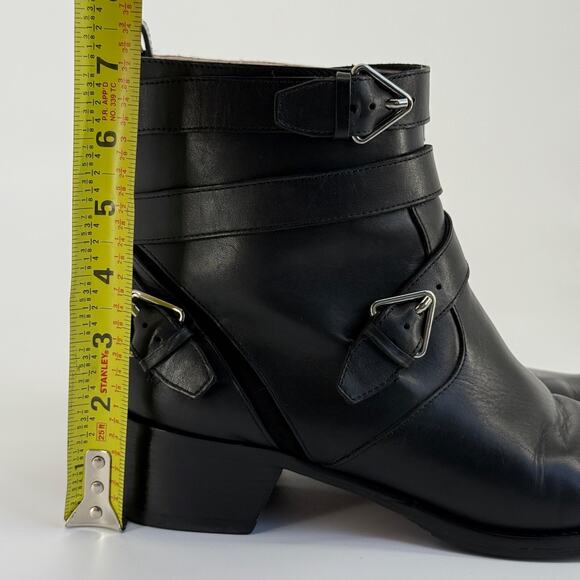 Derek Lam 10 Crosby Women Boots Leather Coleen Buckle Moto Grunge Biker Size 8.5 - Picture 8 of 12